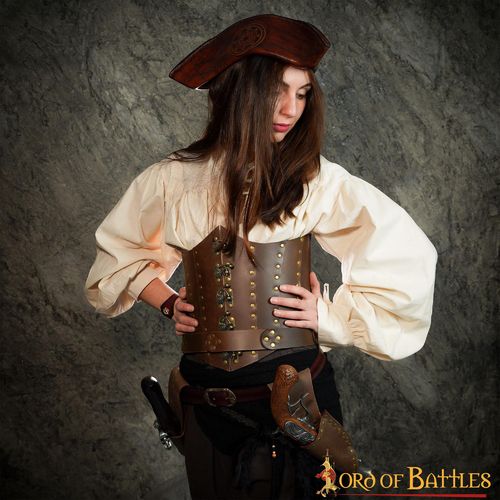 Corset Pirate Anne Bony (Brun)